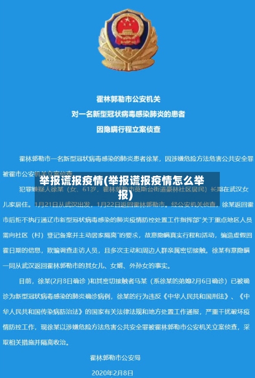 举报谎报疫情(举报谎报疫情怎么举报)