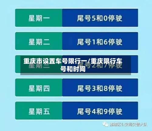 重庆市设置车号限行一/重庆限行车号和时间-第2张图片