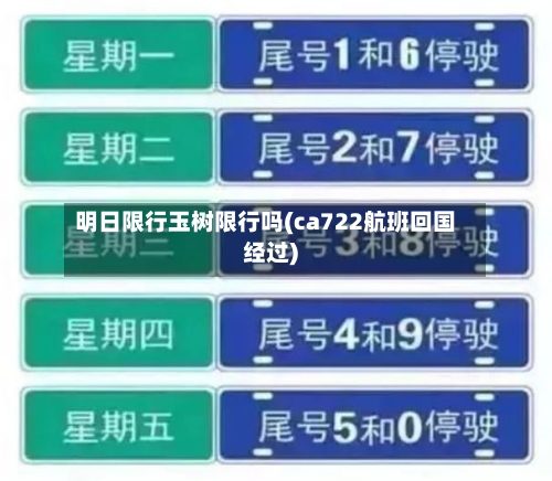 明日限行玉树限行吗(ca722航班回国经过)