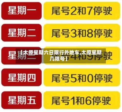 【太原星期六日限行外地车,太原星期几限号】-第3张图片