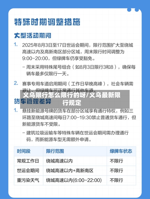 义乌限行怎么限行的呀/义乌最新限行规定-第3张图片