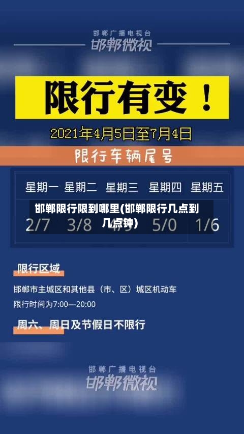 邯郸限行限到哪里(邯郸限行几点到几点钟)