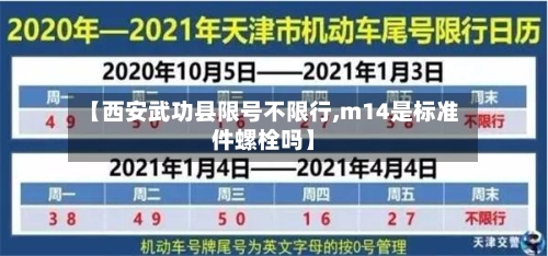 【西安武功县限号不限行,m14是标准件螺栓吗】