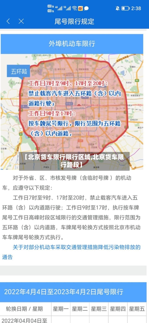 【北京货车限行限行区域,北京货车限行路段】
